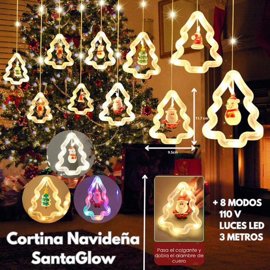 Cortina Navideña🎅SantaGlow 3M